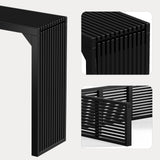 ROOMTEC Narrow Console Tables for Entryway, 46" Solid Wood Console Table Behind Couch, Farmhouse Entryway Table with Storage, Console Tables for Living Room, Hallway, Foyer (Black, Console Table) ROOMTEC