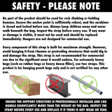 BULL DOZA FIGHT WEAR Boxing Punch Bag Strap/Sling – Heavy Duty Bag Hanger with 9mm Steel Screw Lock Carabiner – Durable Reinforced Stitching with 500lbs Bag Holding Capacity Strap Mount Black 3 Sizes BULL DOZA FIGHT WEAR