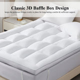 ELNIDO QUEEN® Mattress Topper King Size - 3 Inch Memory Foam Mattress Topper with Straps, Ultra Soft Ventilated Supportive Pillow Top Mattress Pad for Back Pain Relief, 80x78x3 Inch ELNIDO QUEEN
