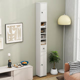 Tangkula 71" Tall Slim Bathroom Storage Cabinet with Adjustable Shelves and Drawer, Perfect for Small Spaces Tangkula