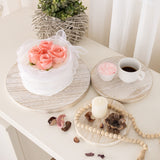 VIVIRBIEN 3 Tier Cupcake Stand Round,Wood Cake Stand with Tiered Tray Decor,Rustic Cake Stand,Cupcake Display for Home Tea Party, Birthday, Wedding, Farmhouse Decor,Woodland Baby Shower…… VIVIRBIEN