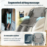 KTENTITO 2025 Massage Chair Full Body, 4D Zero Gravity Massage Chairs SL Track Shiatsu Massage Recliner Chair with Secure-Fit Arm Airbag, Waist & Calf Heating Voice Control Bluetooth Joystick G2 White KTENTITO