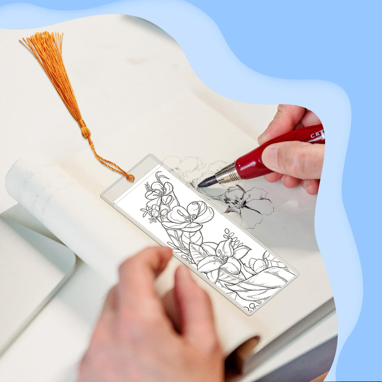 Wpxmer 100 PCS Clear Bookmark Sleeves, Blank Bookmark Holder Sleeves for School and Office Use, 6.7 x 2.3 inches Wpxmer