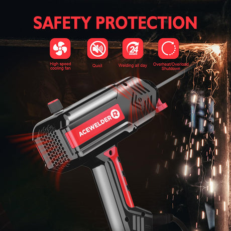 ACEWELDER Handheld Welder 110V, Welding Machine 120A Portable Stick Welder, Hand Held Welder Machine IGBT Inverter Digital Display with Welding Tool Set and Toolbox Acewelder