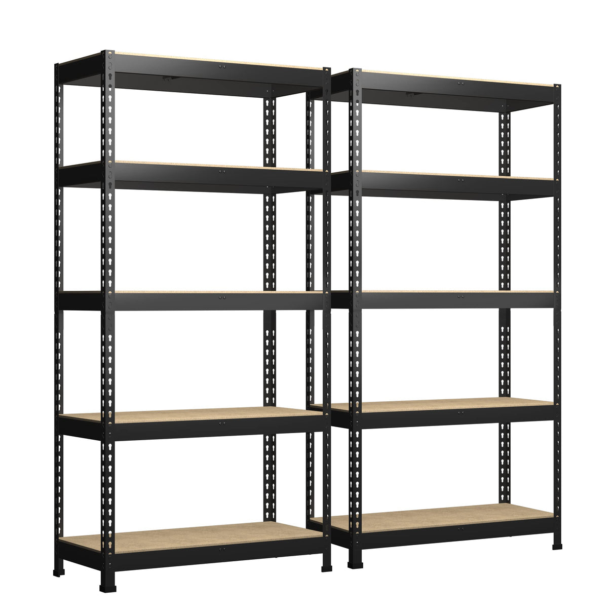 PrimeZone Storage Shelves 2 Packs 5 Tier Adjustable Garage Storage Shelving, Heavy Duty Metal Storage Utility Rack Shelf Unit for Warehouse Pantry Closet Kitchen, 35.5" x 15.75" x 71", Black PrimeZone