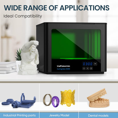 UniFormation UV Curing Machine 360°Turntable Resin Curing Station for LCD/DLP/SLA 3D Printed Models - WoodArtSupply