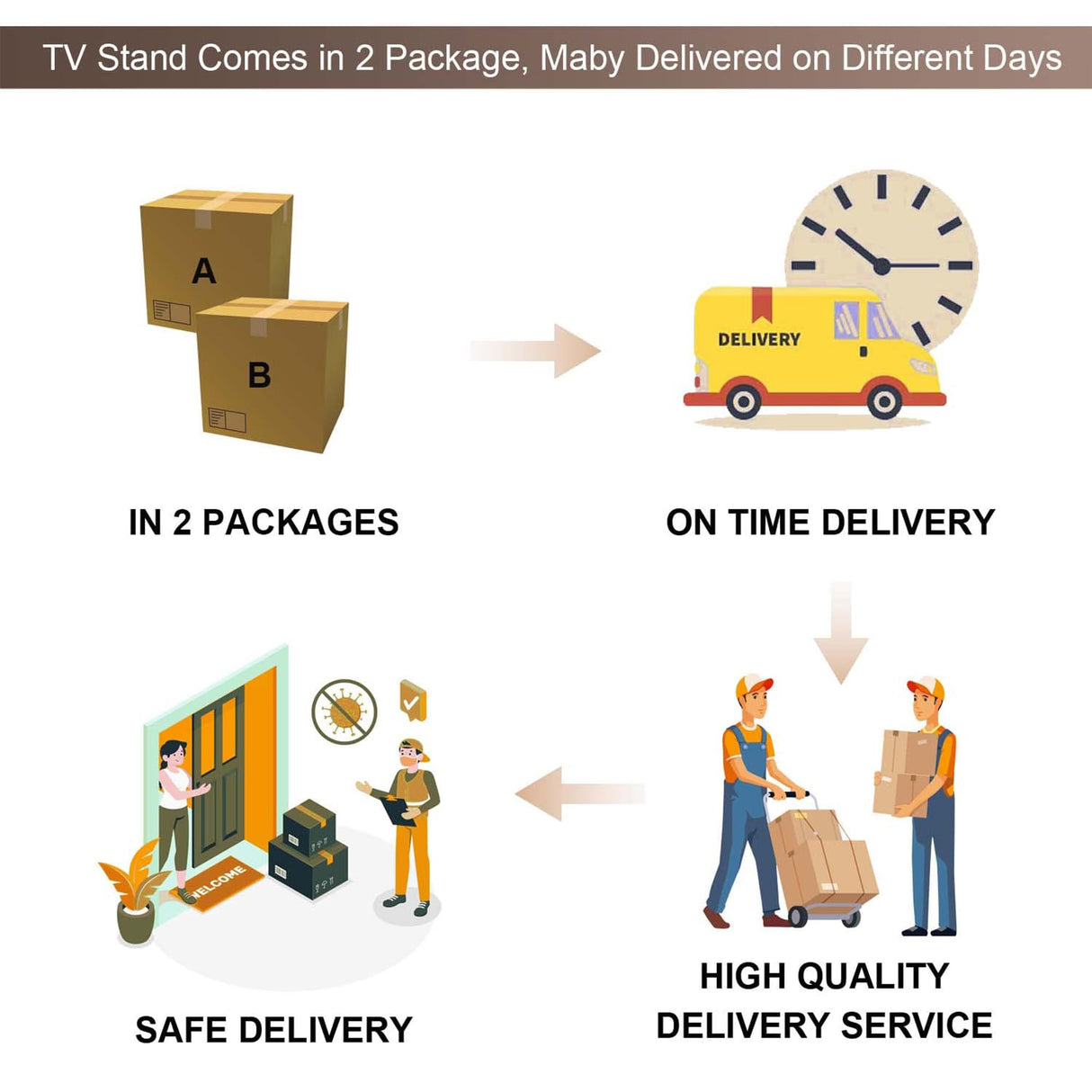 Farmhouse TV Stand for 80 Inch TVs, 39" Tall Entertainment Center w/Storage Cabinets and Sliding Barn Door, Media Console Cabinet w/Soundbar & Adjustable Shelves for Living Room, 70inch (Brown) IFGET