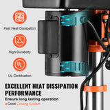 VEVOR 12 in Benchtop Drill Press, 5 Amp 120V, Variable Speed Cast Iron Bench Drill Press, 12 in Swing Distance 0-45° Tiltling Worktable with Laser Work Light, Tabletop Drilling Machine for Wood Metal VEVOR