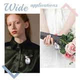 INFUNLY Photo Charm Pin, 6pcs Memorial Picture Charm for Wedding Bridal DIY Pin Brooch Making Kit Oval Lacy Photo Charm for Bridal Shower Wedding Bachelor Party Bride Groom Flowers INFUNLY