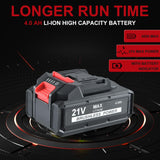 AOBEN Cordless Impact Wrench 1/2 inch,21V 300N.m Brushless Impact Gun with 2X 4.0Ah Battery,Charger & 6 Sockets,Electric Impact Wrench for Car Home (2 battery) Visit the Store AOBEN