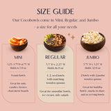 COCOBOWLCO Coconut Bowl & Wooden Spoons Bowl Set - Birthday Gifts for Women - Coconut Bowls for Eco Friendly Kitchen Decor, Acai Bowls & Smoothie Bowls (4, Natural) COCOBOWLCO