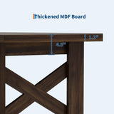 Garvee Wood Farmhouse Dining Table for 6-8, Heavy Duty Large Kitchen Table, 70.87" Long Rectangular Dining Room Tables with Strong Legs, Thickness Tabletop, for Big Family, Dinette, Rustic Gray Garvee