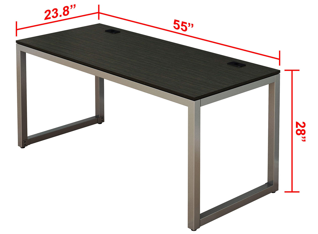 SHW Home Office 55-Inch Large Computer Desk, Espresso SHW