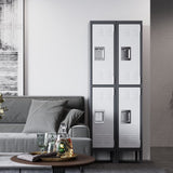 Letaya Metal Lockers for Employees,2 Door Storage Locker Lockable Steel Cabinet for School Gym Home Office staff (2 Door) Letaya