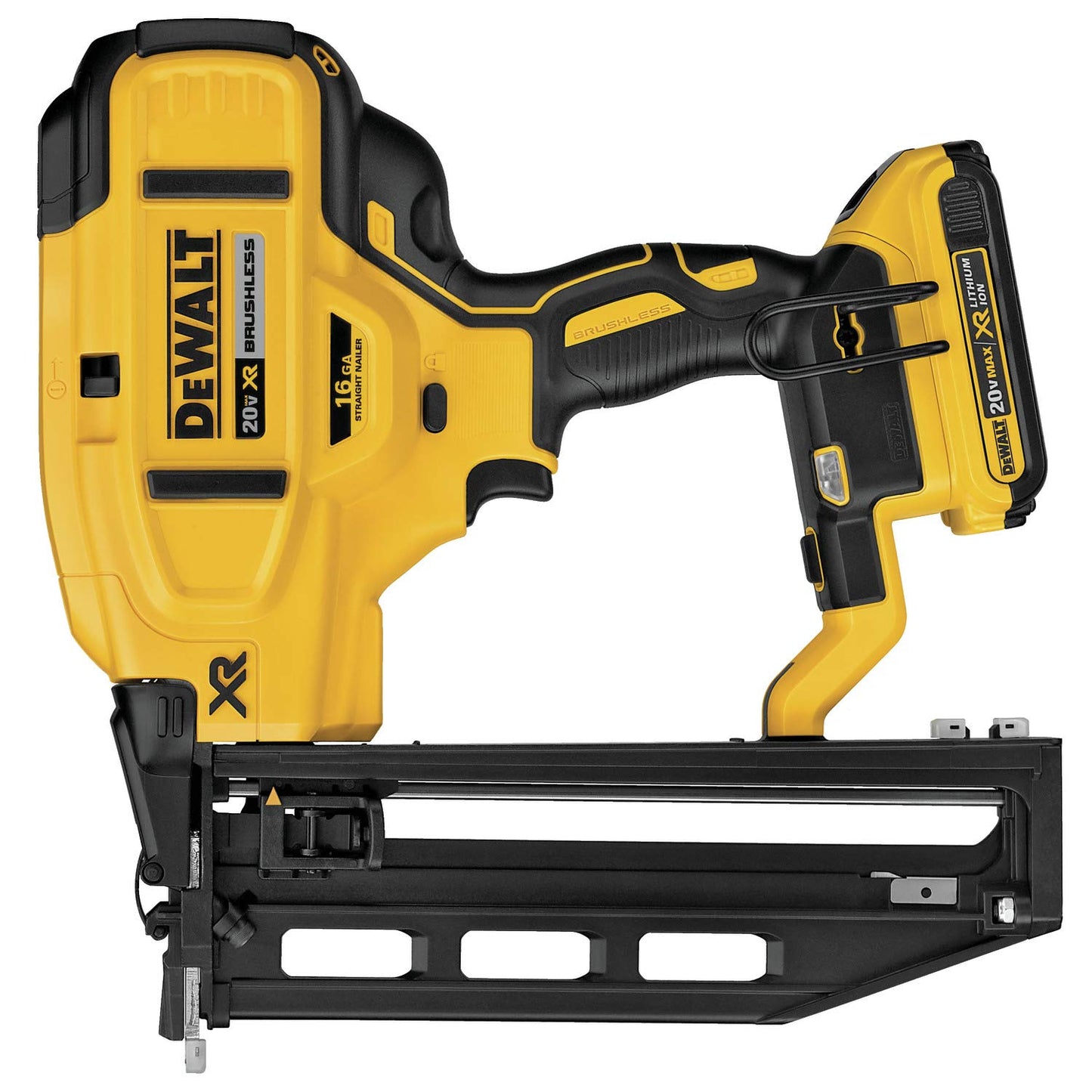 DEWALT 20V MAX* XR Finish Nailer, Cordless, Straight, 16GA (DCN662D1) - WoodArtSupply