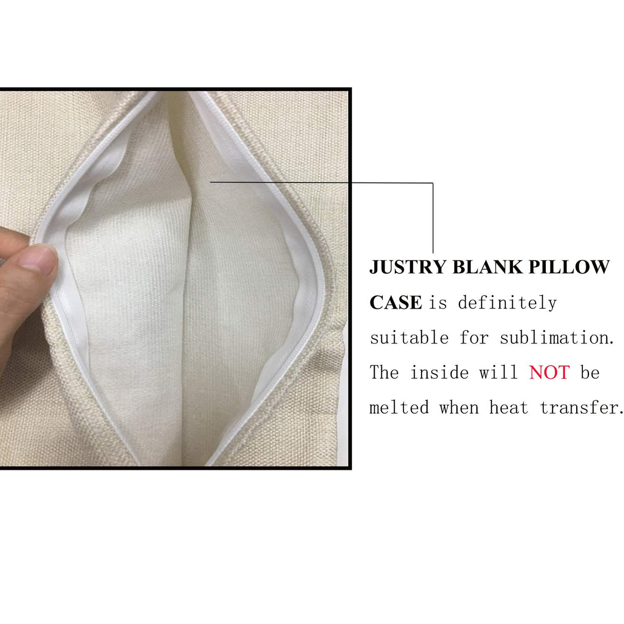 JUSTRY 4 PCS Sublimation Blanks Linen Pillow Cases 16 x 16 Inch Cushion Cover Throw Pillow Covers for Chair Sofa Vinyl HTV with Invisible Zippers DIY Blanks Pillow Case No Pillow Insert JUSTRY