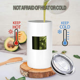 YOUKE OLA 16 Pack Sublimation Tumblers Blanks Bulk Sublimation Cups Skinny Straight Tumbler Stainless Steel Double Wall Insulated Sublimation Water Bottles with Lid & Straw for DIY Gift, 12oz White YOUKE OLA