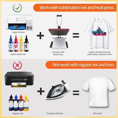 A-SUB Sublimation Paper 120G 8.5x11 Inch 110 Sheets for Sublimation Blanks Compatible with Sublimation Ink and Sublimation Printers