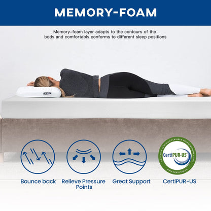 FDW Full Mattress 6 inch Gel Memory Foam Mattress for Cool Sleep & Pressure Relief, Medium Firm Mattresses CertiPUR-US Certified/Bed-in-a-Box/Pressure Relieving