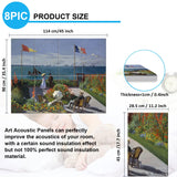 JBER Art Acoustic Panels, 8 Pack Acoustic Panels for Wall Decoration With Self Adhesive, Sound Absorbing Panels for Recording Studio, Soundproof Wall Panels, 45X36inch (BALCONY OF SAN ADRES) JBER