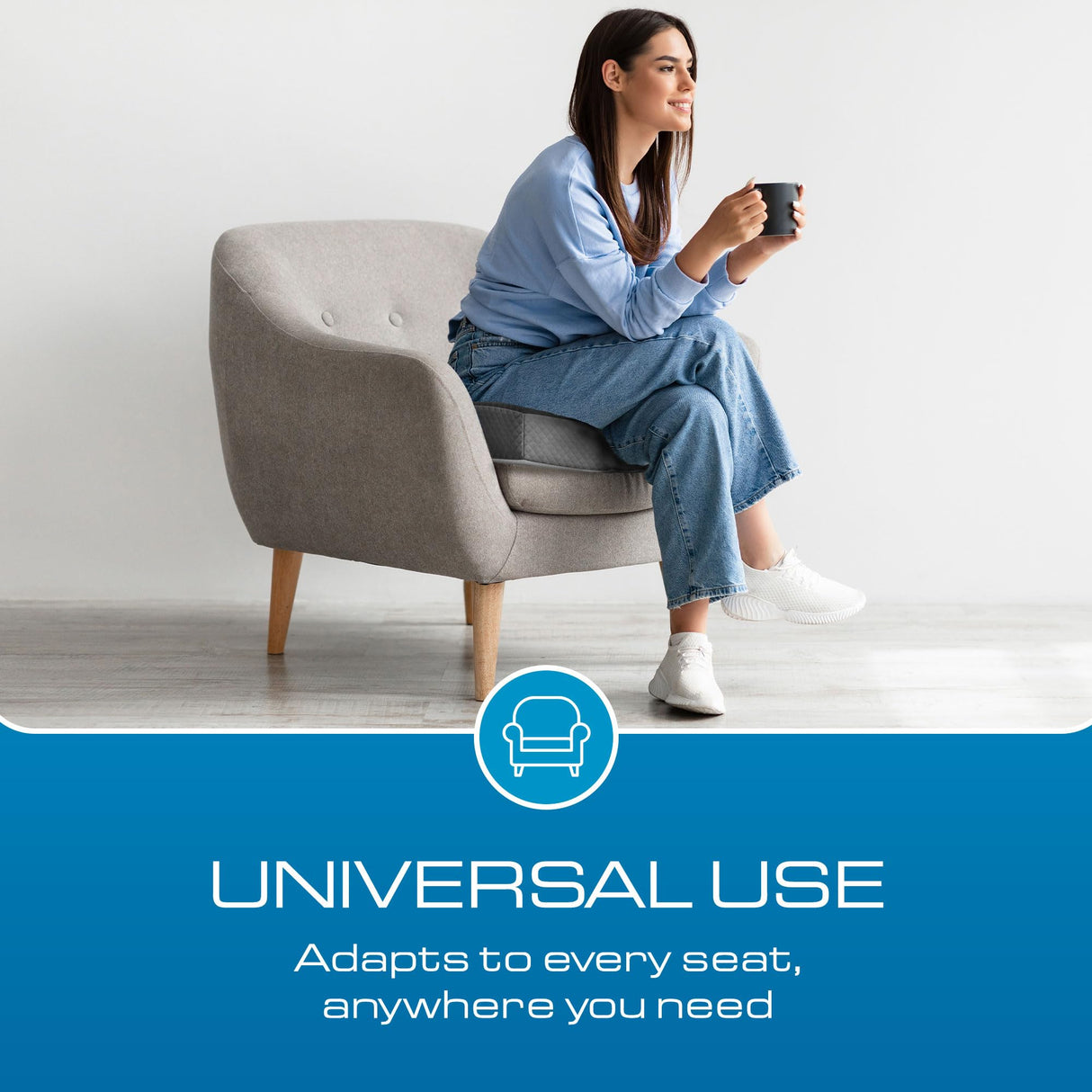 Kӧlbs Extra Large Recliner Cushion | Chic 2 Tone Velvet Cover | Memory Foam Seat Cushion 5 inch Thick 20" x 20" Large | Recliner Chair Cushion for Elderly - Extra Large Chair Cushion Kölbs