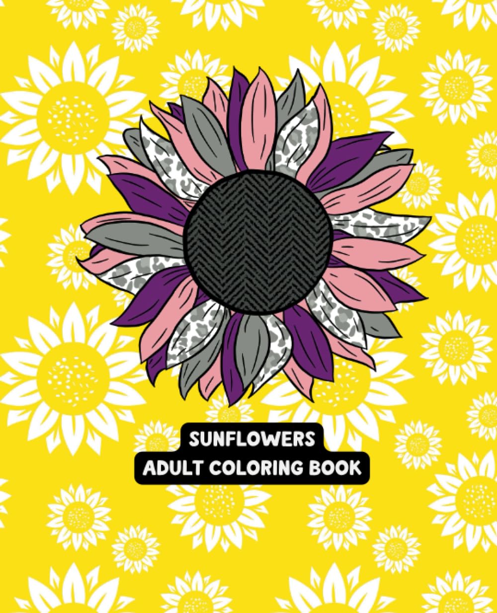 Boho Sunflower - Adult Coloring Book - Yellow: 49 Unique Designs Majosta