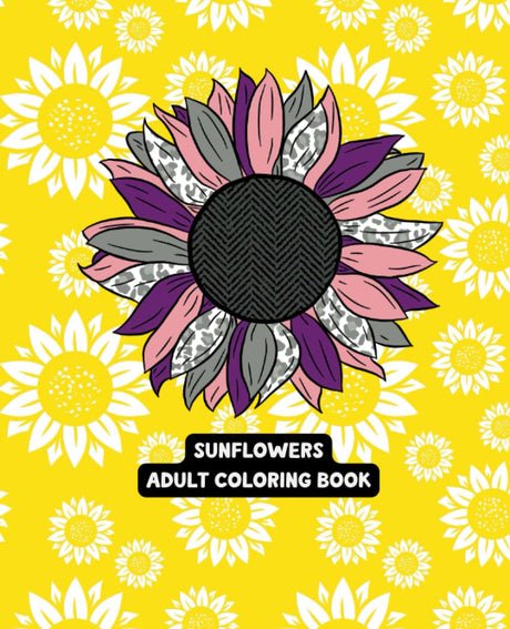 Boho Sunflower - Adult Coloring Book - Yellow: 49 Unique Designs Majosta