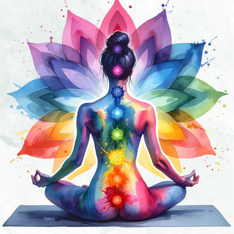 Diamond Art Painting Kits for Adults, Lotus Chakra Full Drill Diamond Dots Paintings for Beginners, Round 5D Paint with Diamonds Pictures Gem Art Painting Kits DIY Crafts Kits 12x16 Baipisan