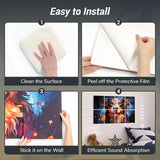 TONOR 8 Pack Art Acoustic Panel, Self-Adhesive Wall Panels, 48"X32" Sound Absorbing Panels, Decorative Soundproof Panels, Acoustic Treatment for Recording Studio, Office, Home, World Map TONOR