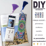 4 Pcs LINGFANG Diamond Painting Bookmark, Leather DIY Book Makers for Adults Book Lovers, Diamond Art Beginners, Small Diamond Art Kits, Paint by Art Crafts Supplies Gift for Girls (Season Tree) LINGFANG