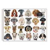 Galison Paper Dogs 1000 Piece Puzzle - 1000 Piece Jigsaw Puzzle for Adults, 24 Hand Cut Dog Portraits, Thick and Sturdy Pieces, Perfect for Puzzle and Dog Lovers Galison