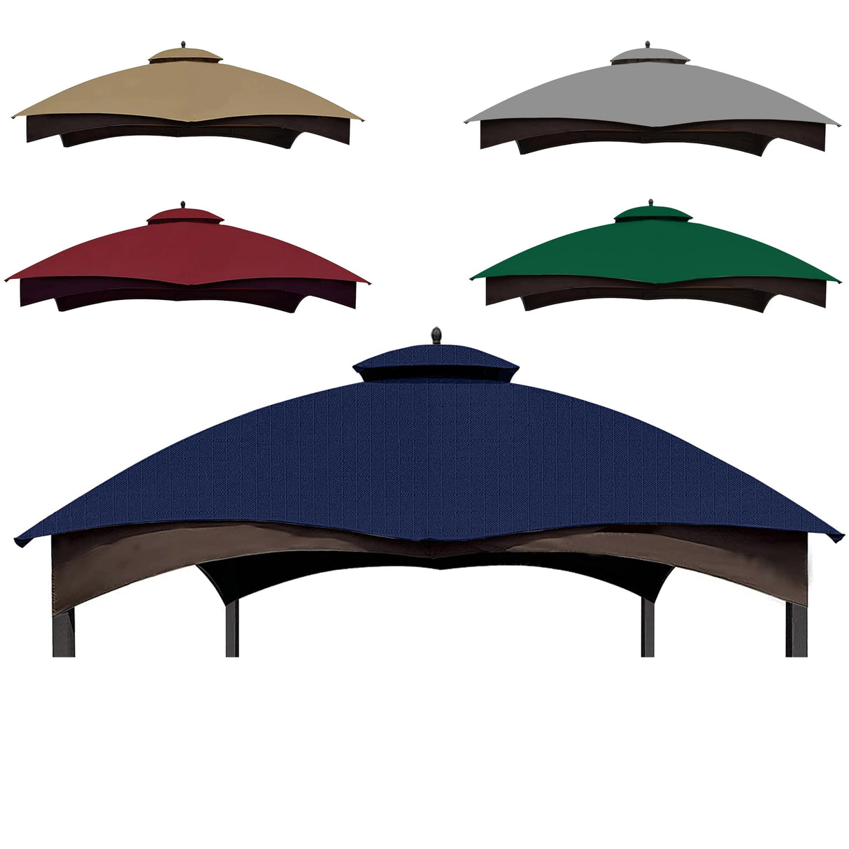 SCOCANOPY Ripstop Replacement Top for Lowe's Allen Roth 10X12 Gazebo Model #GF-12S004B-1/ GF-12S004BTO/TPGAZ17-002C，(Navy Blue) SCOCANOPY