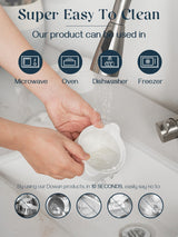 DOWAN 7 oz Ramekins with Lids Oven Safe, Creme Brulee Ramekins with Cover and Handle, Stackable Ceramic Bowls for Baking, Pudding, Dipping, Souffle Dish, Set of 4, White DOWAN