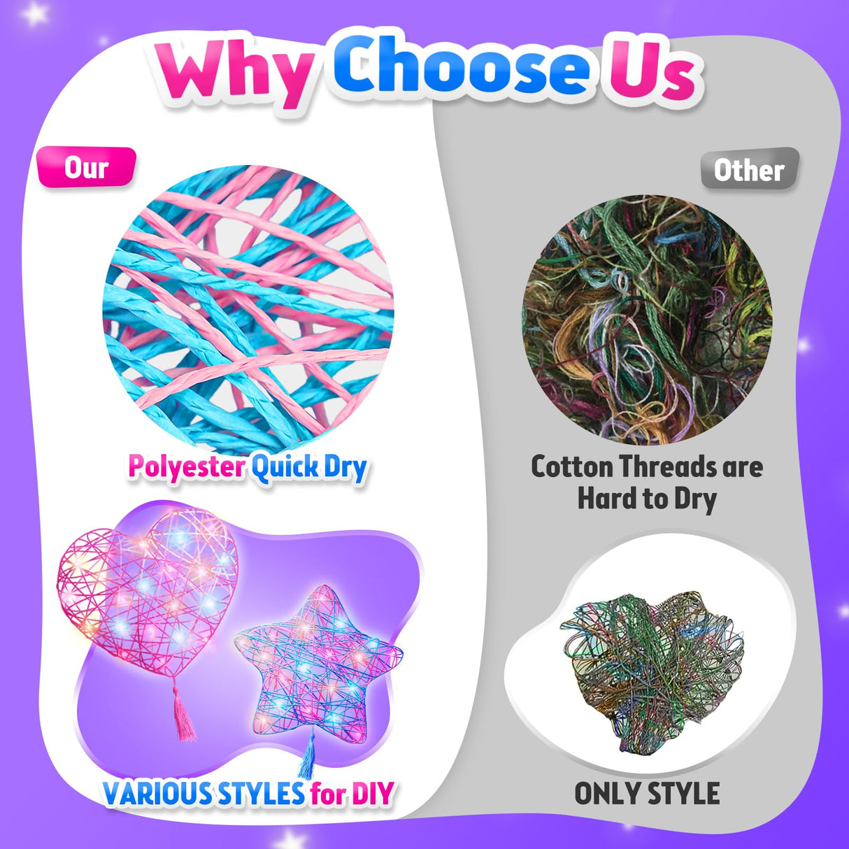 Gifts for Kids, Arts and Crafts for Kids Girls Ages 8-12, 3D String Art Kit for Kid, Light Up String Toys, Birthday Gifts for Girls Ages 8-12 ZOOI