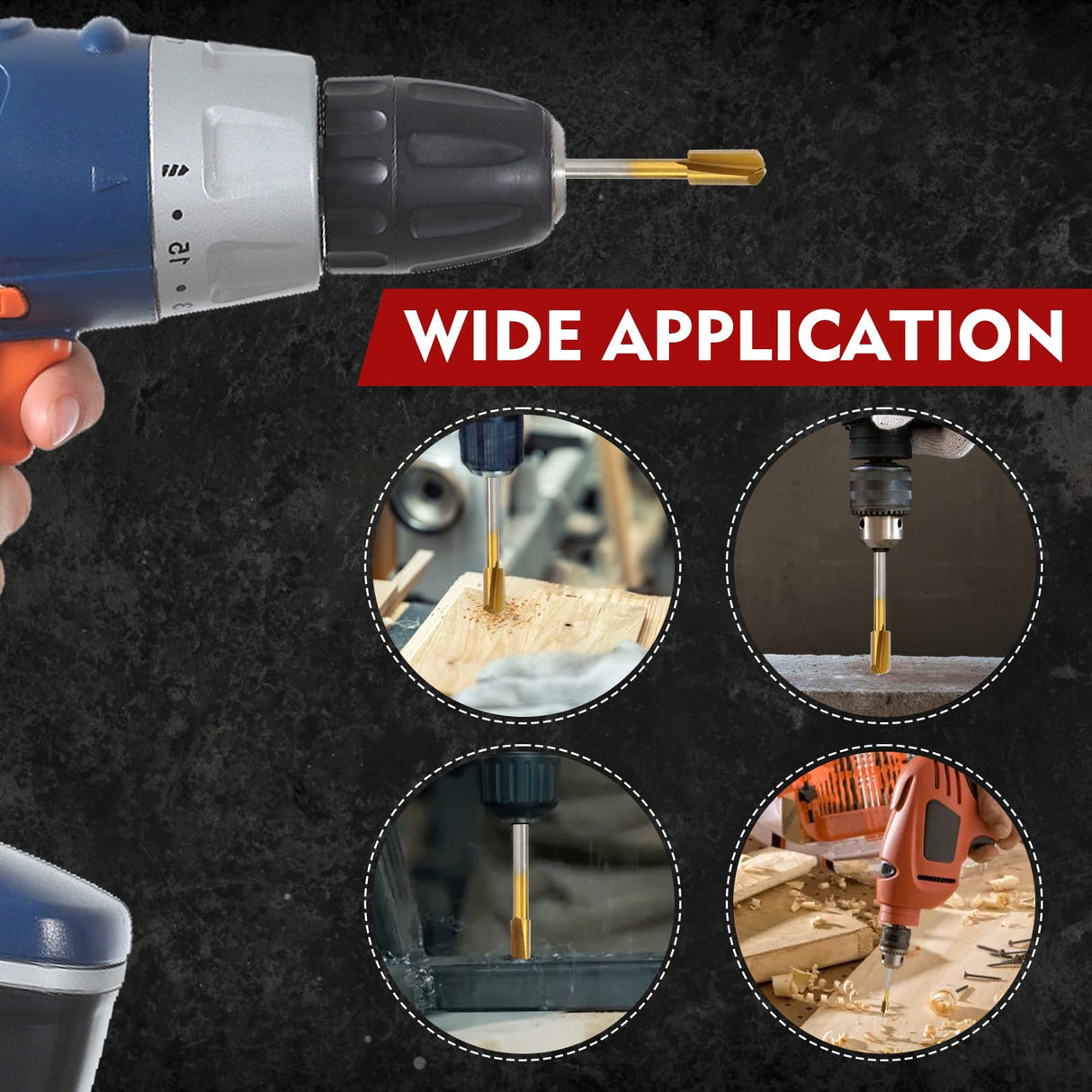 Renyu 10 Pcs HSS Router Carbide Engraving Bits, 1/8"(3mm) Shank Carbide Engraving Bit Set for Carving, Drilling, DIY Woodworking, Trimming RENYU