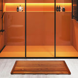 Utoplike Teak Bath Mat, Shower Mat Wood for Bathroom, (40"x18") Wooden Floor Mat Square Extra Large for Spa Home or Outdoor Utoplike