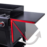 Royal Gourmet GB8003 8-Burner Propane Gas Grill with Foldable Side Tables, Large Propane BBQ Grill with Porcelain-Enameled Steel Wire Grates for Outdoor Party or Backyard Grilling, Black Royal Gourmet