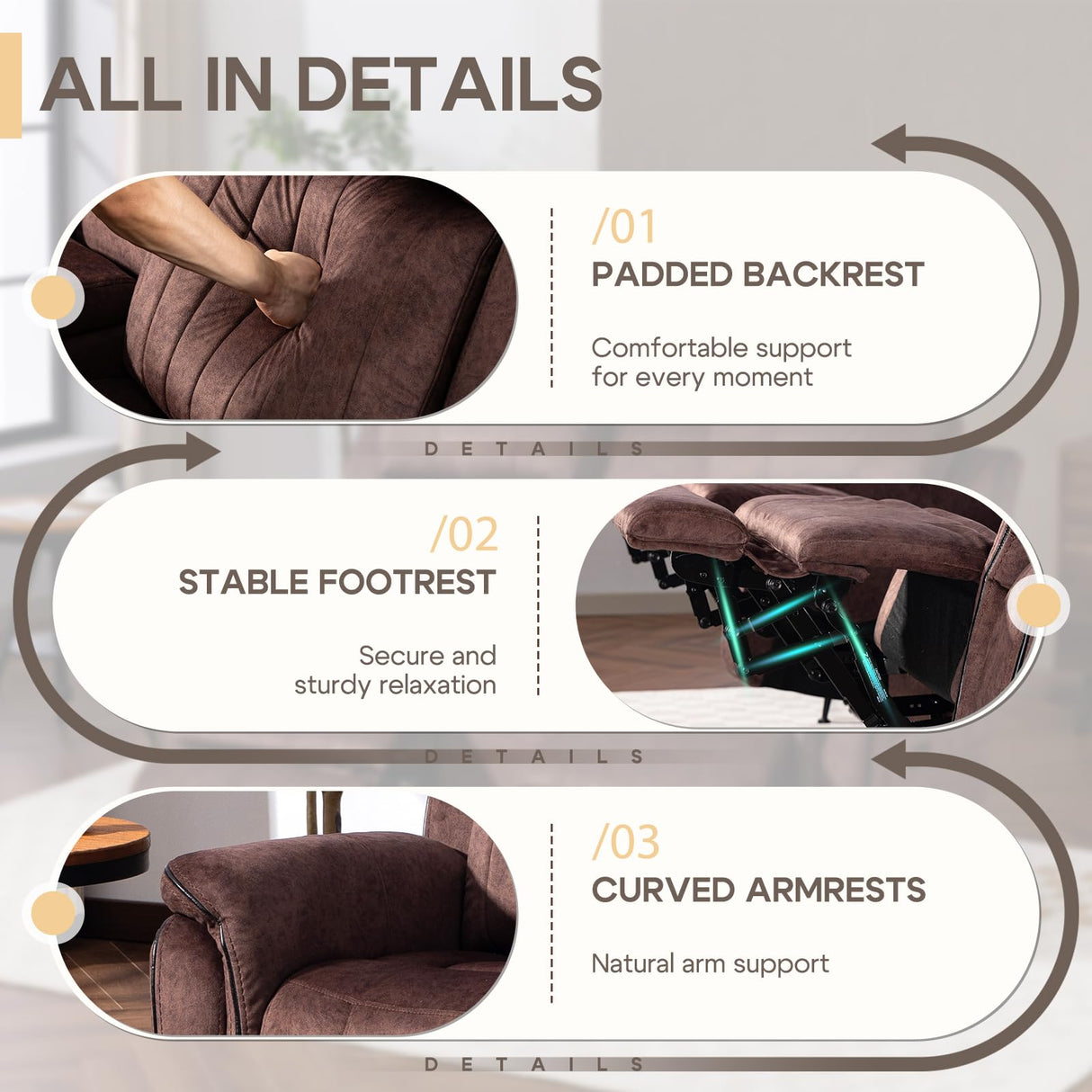 Zero Gravity Power Reclining Loveseat Sofa with Adjustable Headrests, Power Loveseat Recliner with Console, Electric 2-Seater Recliner Couch with Charging Port for Living Room (Velvet, Brown) CALIVIA