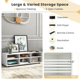 IFANNY TV Stand for 55 inch TV, Modern Entertainment Center with Storage & 4 Open Shelves, Wooden Television Stands, TV Media Console Table for Living Room, Bedroom (45") IFANNY