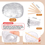 MTLEE 6 lb Gel Wax for Candle Making, Clear Jelly Candle Wax with Wooden Candle Wick Centering Device for DIY Candle Making Supplies MTLEE