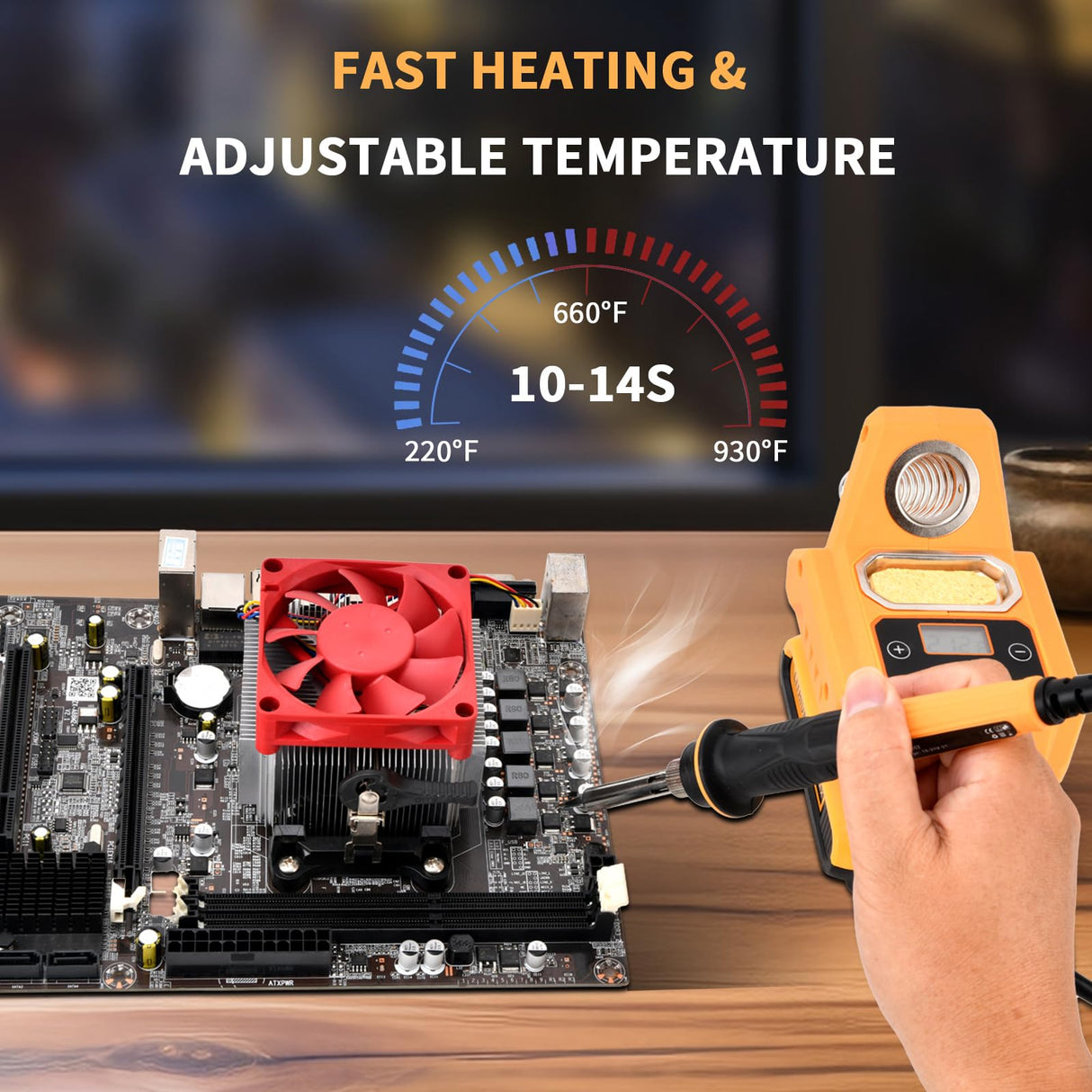 Cordless Soldering Iron for Dewalt 20V Max Battery,Digital LCD Display Soldering Station,Fast Heating Up Portable Soldering Iron for DIY, Appliance Repair,Wire Welding (Battery Not Included) LuckySlycyc