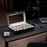 ProCase Watch Box Organizer for Men, 12 Slot Watch Display Case With Glass Lid, PU Leather Watch Storage Mens Watch Case, Watch Holder Organizer for Men Women -12 Slot, Black ProCase