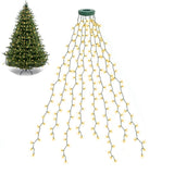 BOLWEO Christmas Tree Lights, 280LED Christmas Lights for Tree 8 Modesfor 6ft-7ft Christmas Tree, UL Certified Indoor Outdoor Christmas Decorations 8 * 6.6ft Drops Warm White BOLWEO