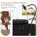 Homdox Power Lift Recliner Chair for Elderly, Electric Lift Chair with Assist Function and Heated Vibration Massage, Heavy Duty Remote Control Reclining Sofa with Phone Holder for Living Room (Black) Homdox