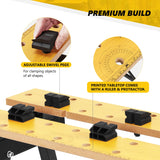 DNA MOTORING Adjustable Workbench - Portable Foldable Multi-Purpose, with Measuring Ruler and Protractor - Ideal for Garage, Home, DIY, and Carpentry,TOOLS-00455 DNA MOTORING