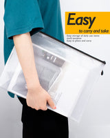 SUNEE Multisize Mesh Zipper Pouches (Black, 21 Packs), Water-Resistant Zip Bag for School Office Supplies, Puzzles & Games Organizing Storage SUNEE