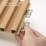 Art3d 8-Pack 96 x 6in. WPC Acoustic Slat Wall Panel for Modern Interior Decor, TV Background, Living Room, Oak Art3d