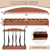 Wenqik Gun Rack with Lockers 10 Gun Holders Solid Pine Wall Mounted Gun Storage Rack Rifle Rack for Home or Garage Safe Hunting Gun Storage Choose Wenqik