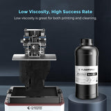 Flashforge 3D Printer Resin 1kg, Fast UV Curing Black Resin 405nm Standard Photopolymer Resin 3D Printer Liquid for LCD/DLP/SLA 3D Printing, High Precision and Low Shrinkage, Low Odor (Black, 1kg) Creator