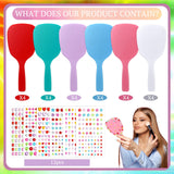 Wonderjune 24 Pcs Handheld Mirror DIY Decorate Your Own Mermaid Princess Mirror for Classroom Princess Birthday Party Favors Crafts Mermaid Game Decorations Supplies Wonderjune